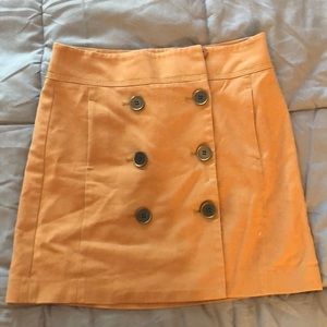 Anne Taylor Loft Brown Pencil Skirt with Buttons